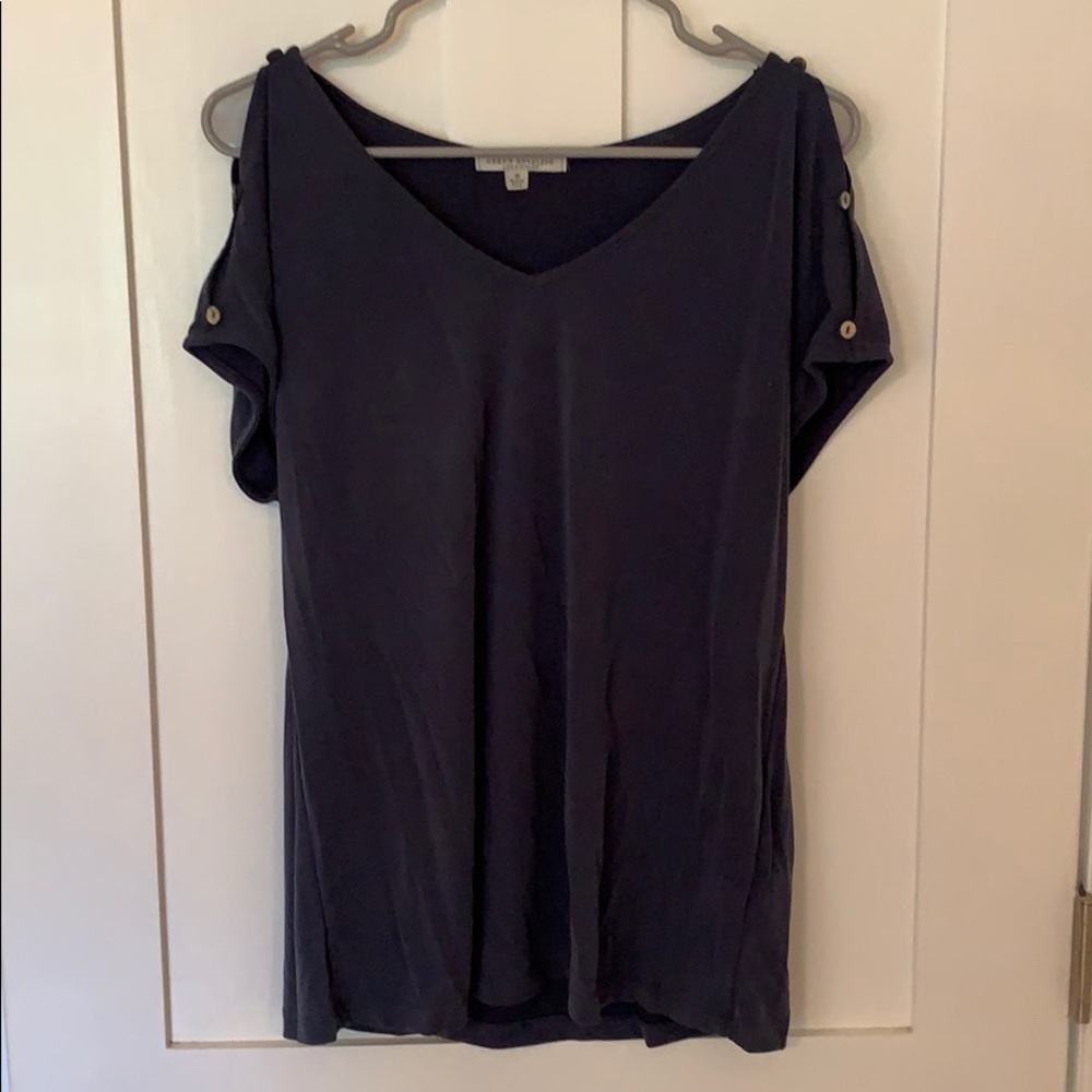 Super soft open shoulder tee